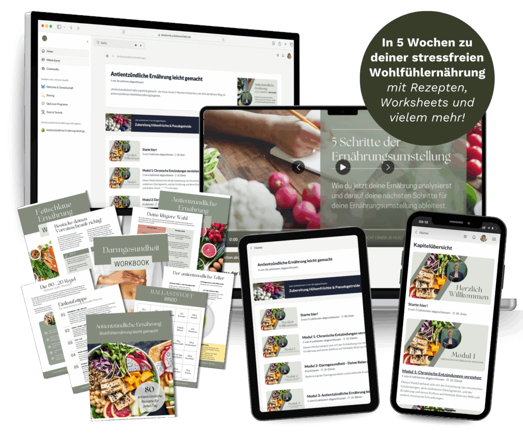 Antientzündliche Ernährung bei MS, Online Kurs MS Ernährung, MS Ernährung